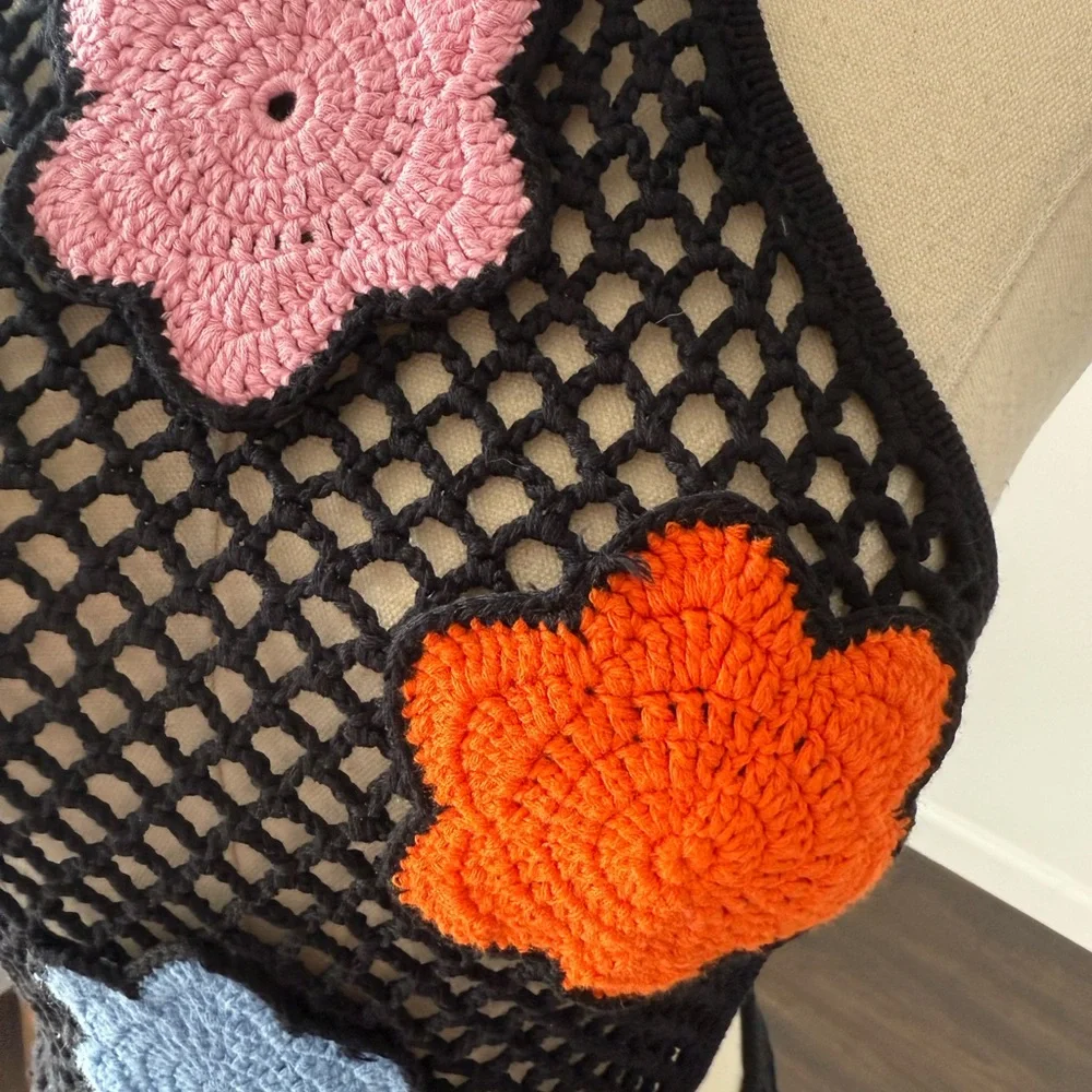 Staud Jacqueline Flower Mesh Column Dress - Picture 9 of 11